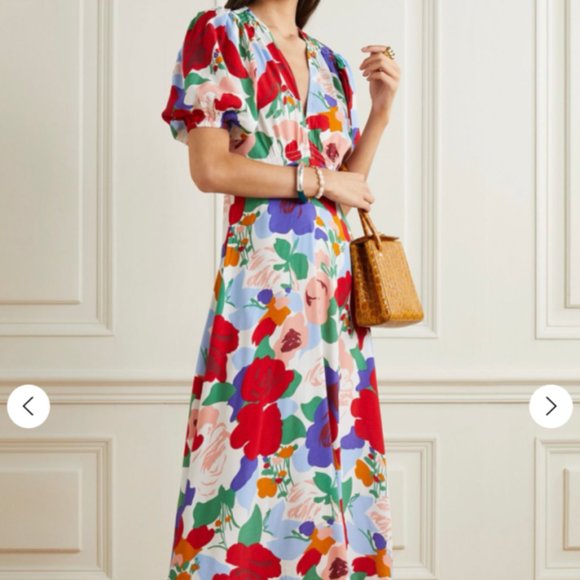 NWT Faithfull The Brand Anita Floral Midi Dress - Picture 3 of 16